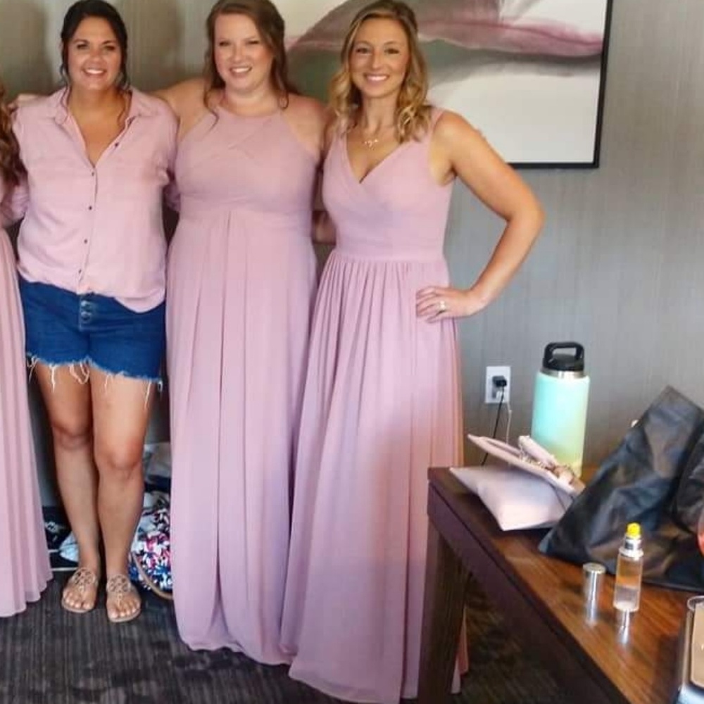 Azazie Bridesmaid Dress (Size 6 Dusty Rose)